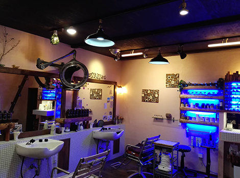 外から見えない落ち着きのあるスペース